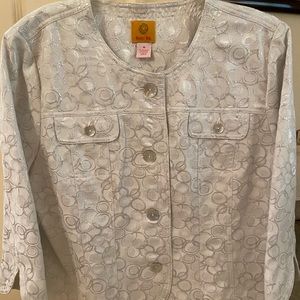 Button down jacket - grey circles